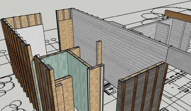 Modelado 3D de detalle constructivo