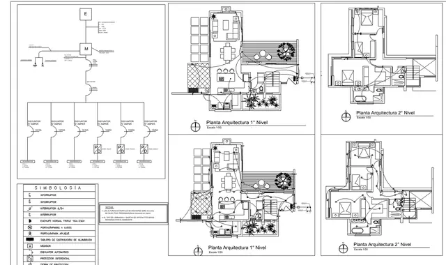 Plano técnico de especialidad eléctrica
